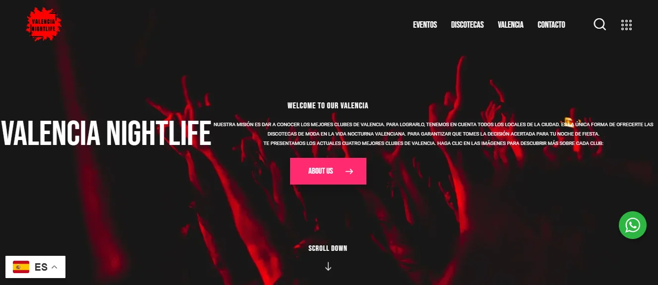 Sitio web Valencia Nightlife