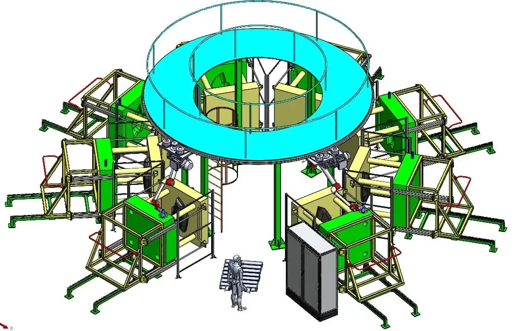 Circular station structure, CAD model